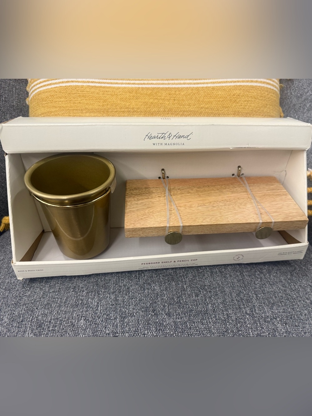 Hearth & Hand with Magnolia peg board shelf and pencil cup kit